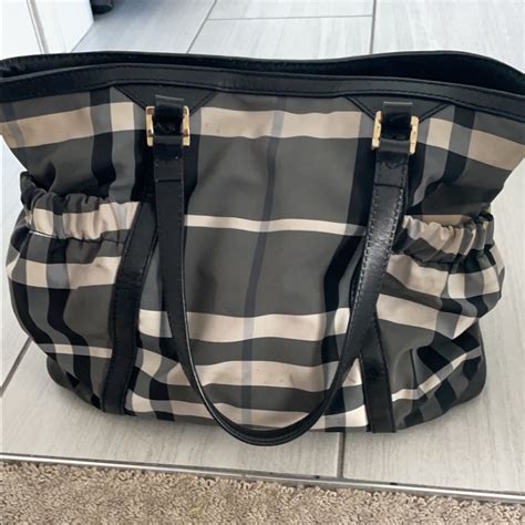 authentic Burberry diaper bag